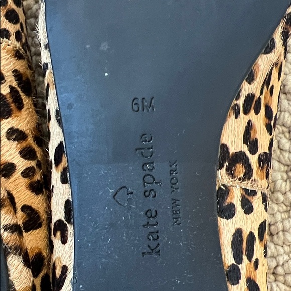 Kate Spade Animal Print Flats with Black Accent - Picture 9 of 9